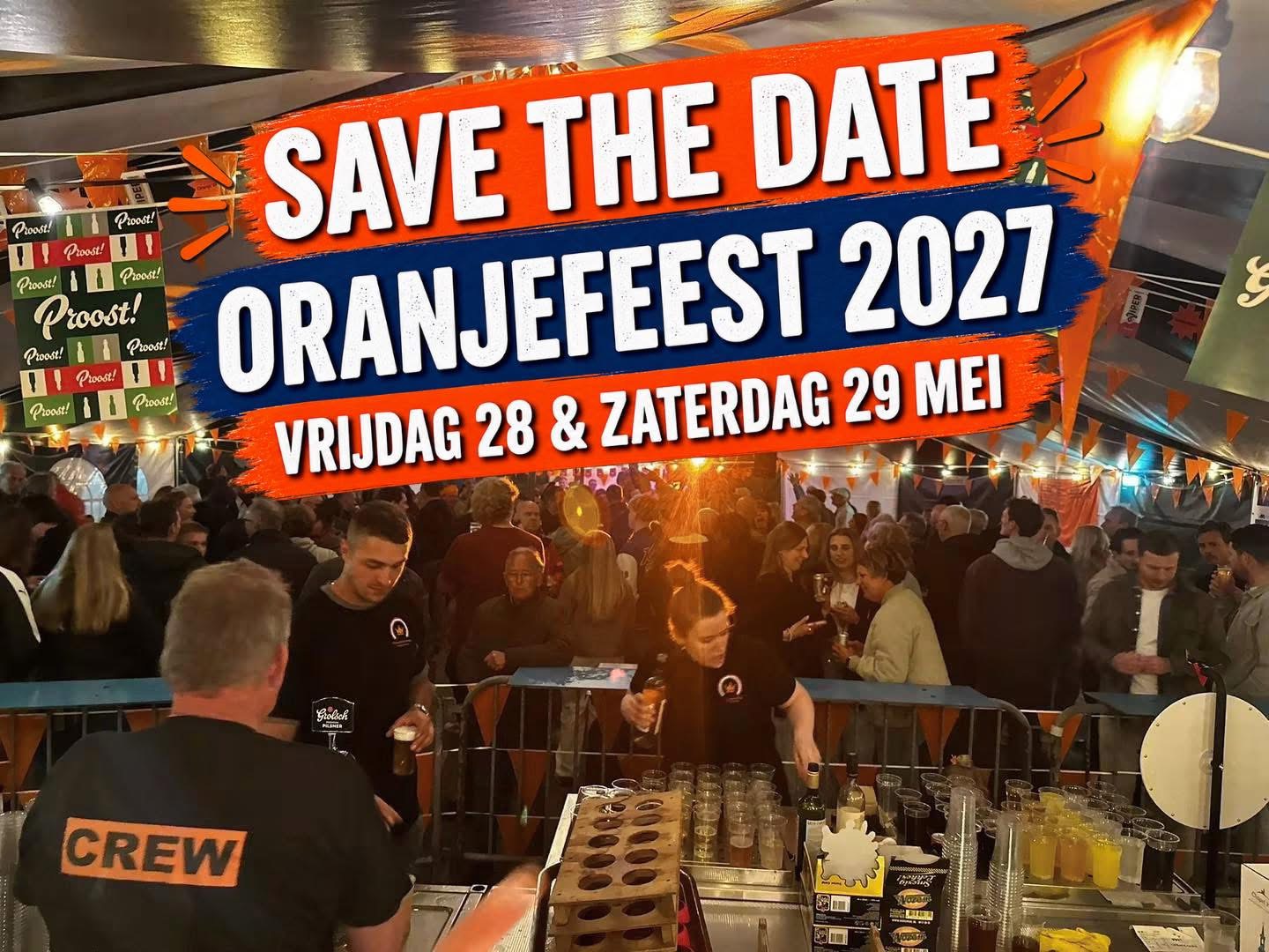 Oranjefeest 2027 28 & 29 mei