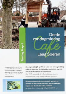 Zondagmiddag café en opening informatiebord/ insectenhotel
