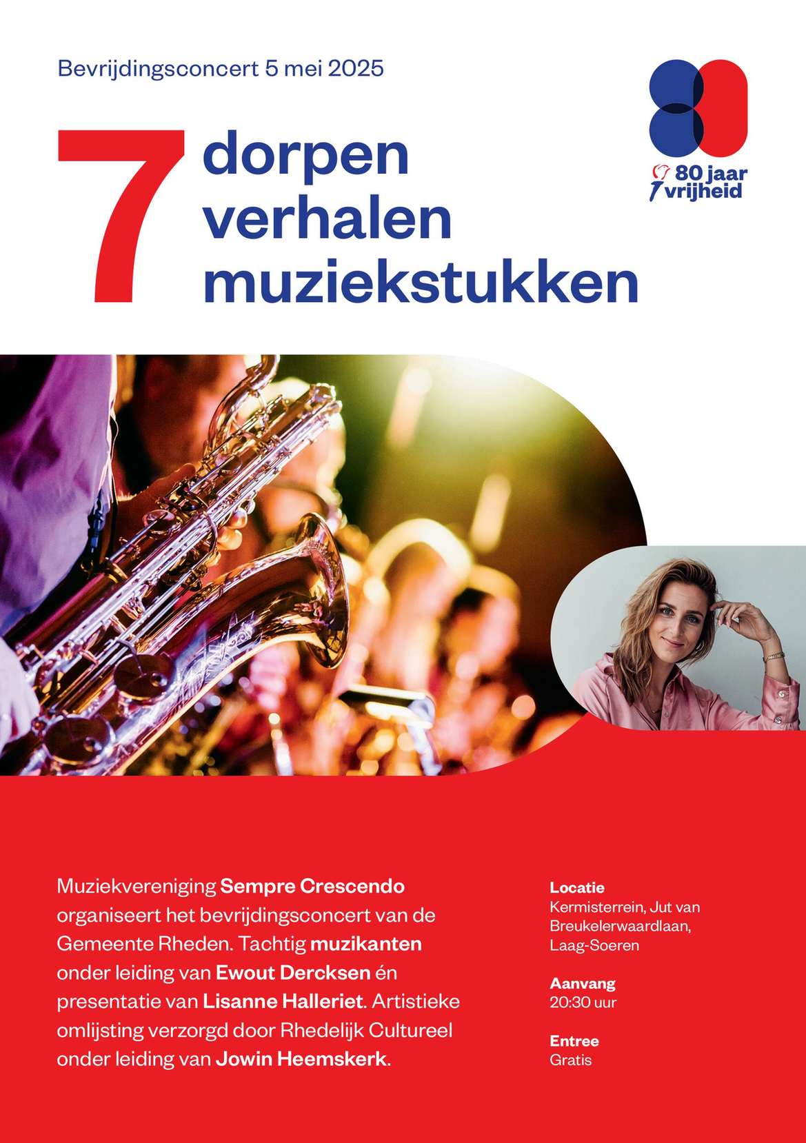Het bevrijdingsconcert voor de Gemeente Rheden op 5 mei a.s.