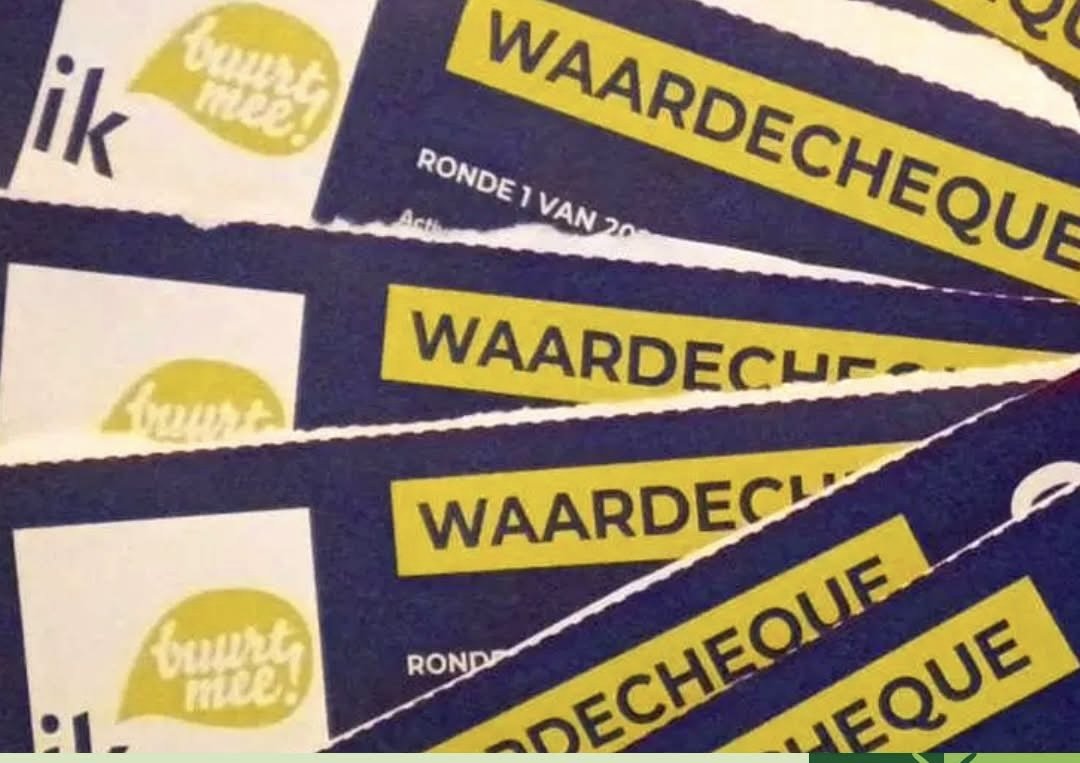 “Ik buurt mee” cheque doneren
